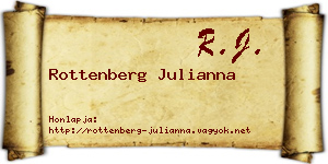 Rottenberg Julianna névjegykártya